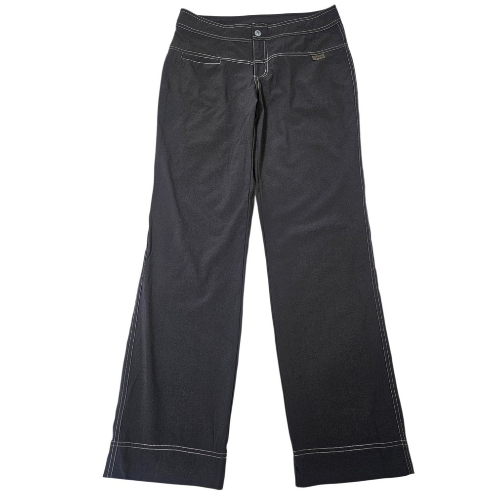 Shebeest Womens Vtg Tech Pants Black Wide Leg Contrast Stitch Hiking Gorpcore Sm